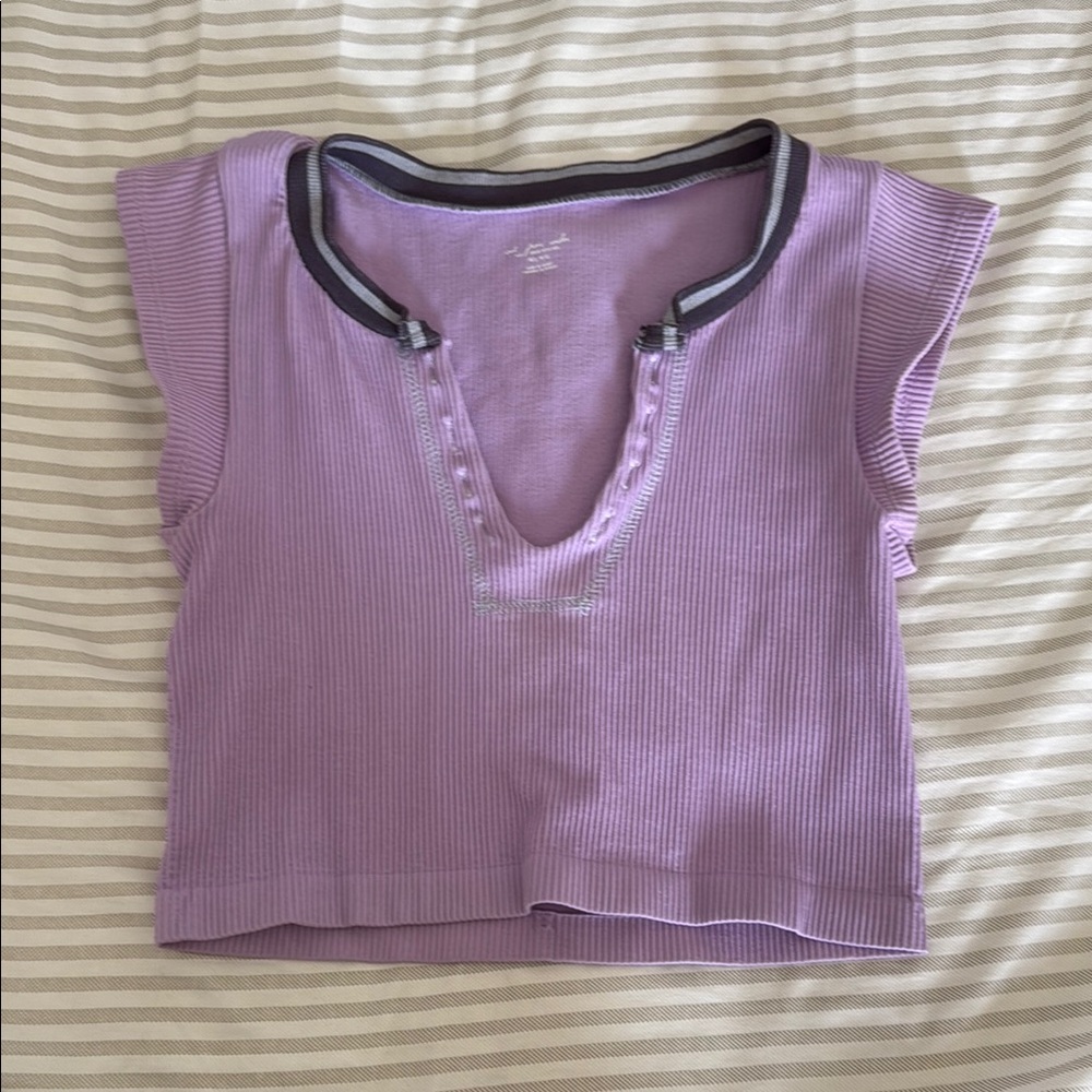 Urban Outfitters Lavender Ribbed Top